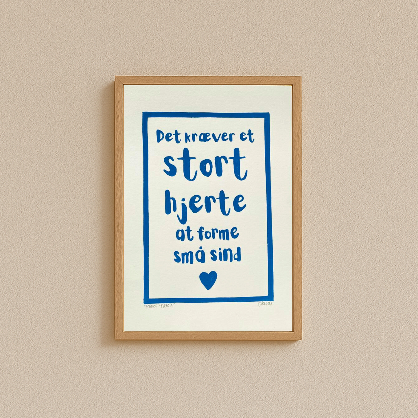 ET STORT HJERTE - Linoleumstryk