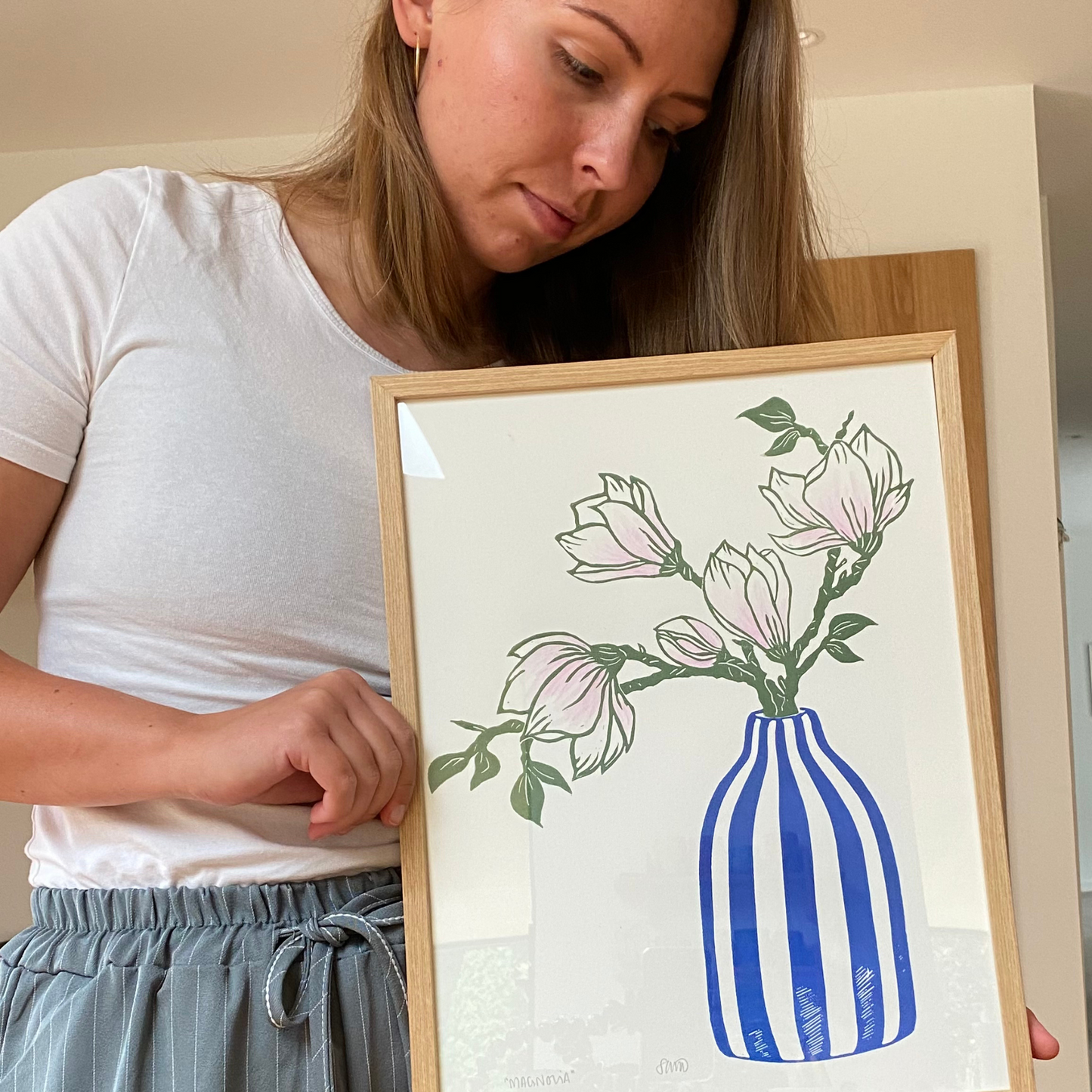 MAGNOLIA - Linoleumstryk