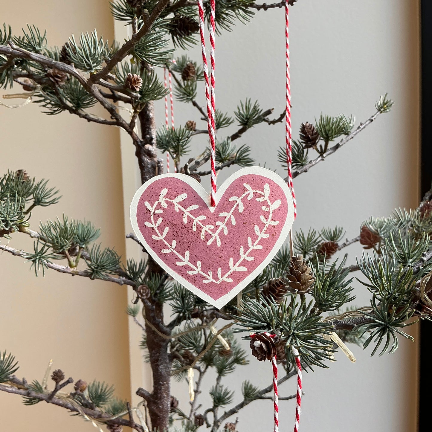 JULEHJERTE (rosa) - Julepynt
