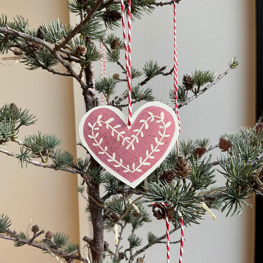 JULEHJERTE (rosa) - Julepynt