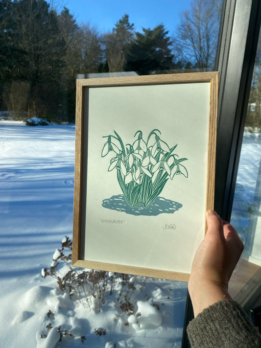 VINTERGÆKKER - Linoleumstryk