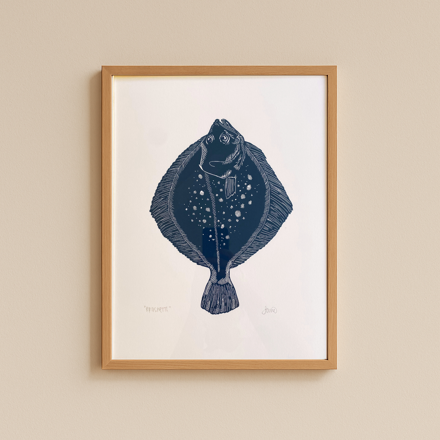 RØDSPÆTTE - Linoleumstryk