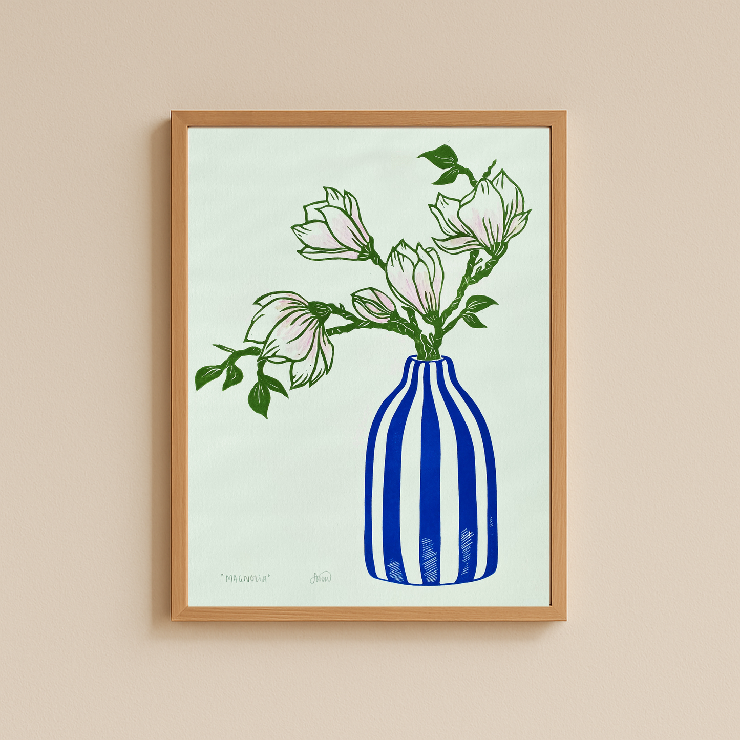 MAGNOLIA - Linoleumstryk